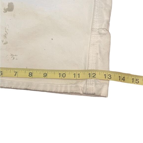 VTG Caboose white painters Bermuda distressed Jorts shorts size 36 - Picture 10 of 14
